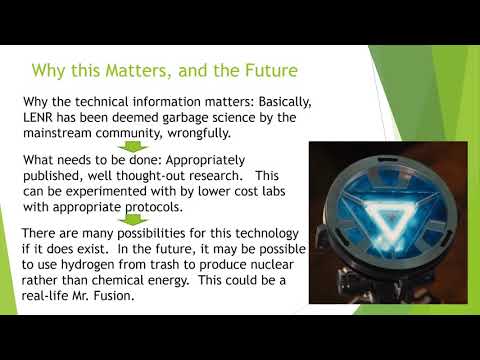 Cold Fusion (LENR) - Recent Developments