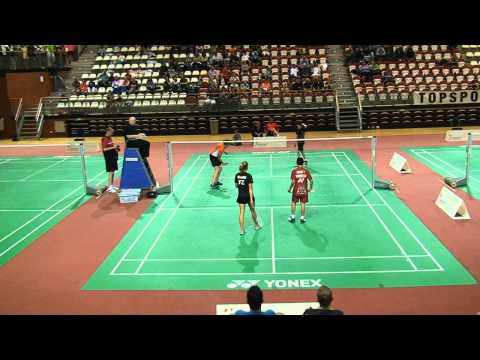 Dutch Badminton Mixed double U-13 Final, nice last point