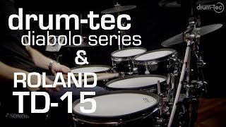 Video thumbnail for Roland TD-15 v-drums module with drum-tec diabolo electronic drums by drumtecTV