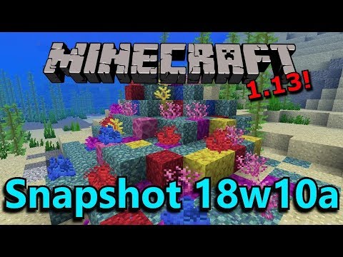 Minecraft 1.13 Snapshot 18w10a- TROPICAL FISH, MAP MARKERS, BURIED TREASURE!