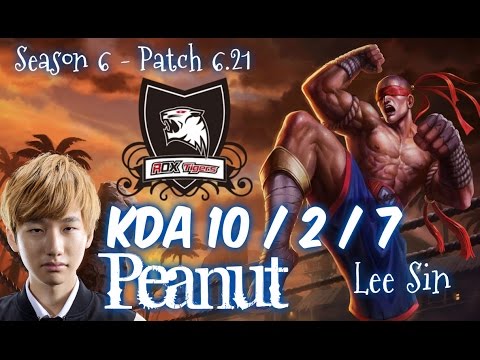 ROX Peanut LEE SIN vs GRAVES Jungle - Patch 6.21 KR Ranked