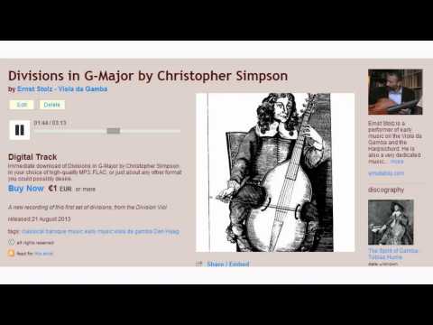 Christopher Simpson - Ground in G-Major form the division viol