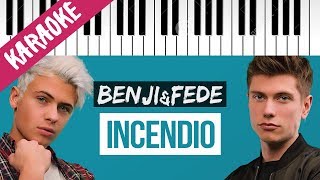 Benji &amp; Fede | Incendio // Piano Karaoke con Testo