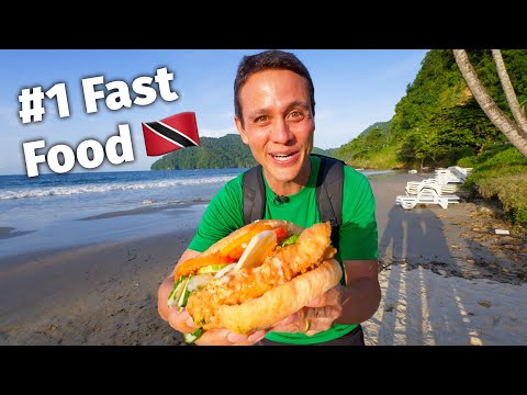 Bake and Shark!! #1 FAST FOOD in Trinidad and Tobago - Maracas Bay!!