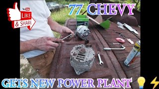 '77 Chevy Squarebody Gets A "New" Alternator - Will It Fix The Squeal & Charging Problem?? -How To-