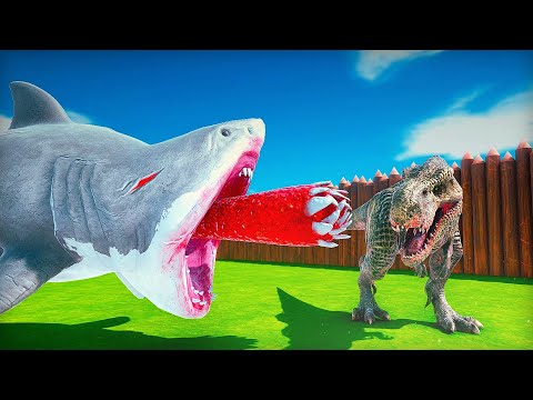 ✅ Mutant megalodon VS Dinosaurs - Animal Revolt Battle Simulator