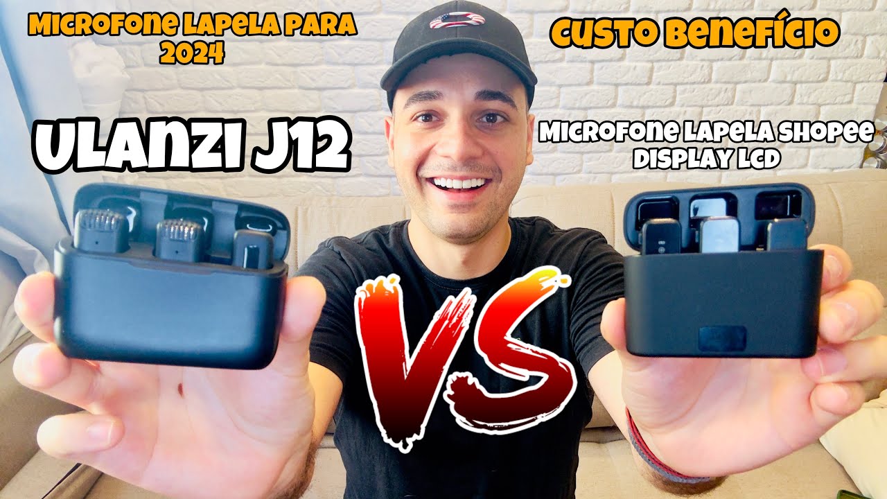 QUAL É MELHOR ? MICROFONE ULANZI J12 VS MICROFONE LAPELA DISPLAY LCD SHOPEE - CUSTO BENEFÍCIO 2024