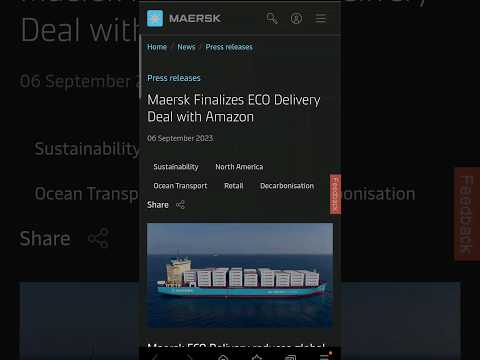 #maersk #amazon #ecodelivery