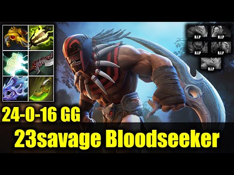 🔥 MAX AS Bloodseeker - 23savage - 24 kills 0 deaths - Dota 2 Pro Game Highlights