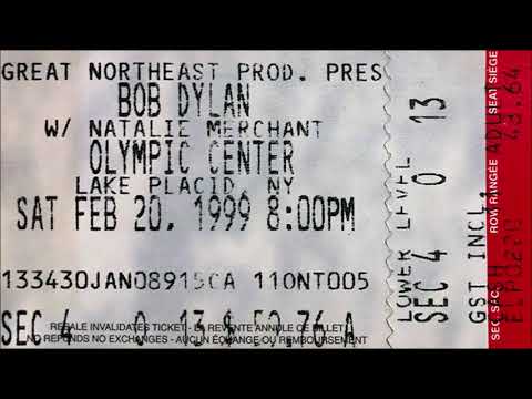 Bob Dylan 1999 US Winter Tour – Lake Placid USA 20th February 1999