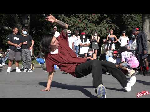 Yung B Vs Stepz -  Top 16 - Invisible Kidz 2 - Washington Square Park - BBoyNetwork
