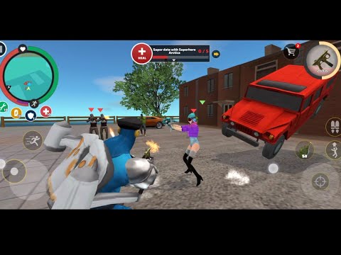 Rope Hero Vice Town - City Superhero Car Challenge Driver Games - Android GamePlay