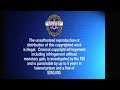 Sony FBI Anti Piracy Warning Screen 2005