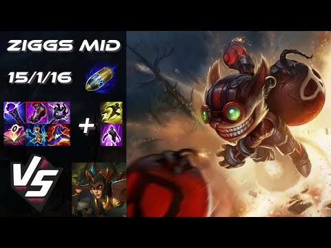 MID Ziggs vs Cassiopeia - EU Challenger Patch 25.20