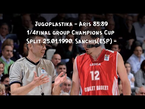Jugoplastika - Aris 85:89, 1/4final group Champions Cup, Split 25.01.1990.