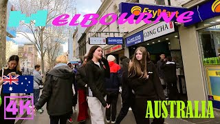 Walking Melbourne | Winter Walking 2024 | CBD Street Journey 4K