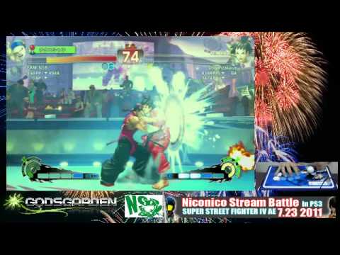 SSF4 AE: Momochi (Yun) vs Shiro (Makoto) - Nico Stream Battle PS3 (Final)
