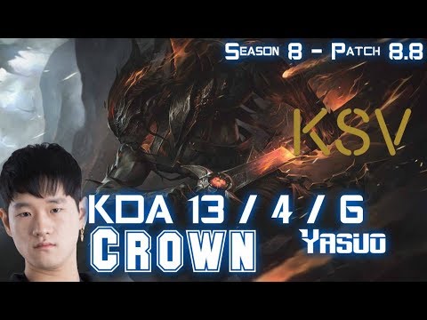 KSV Crown YASUO vs LEBLANC Mid - Patch 8.8 KR Ranked