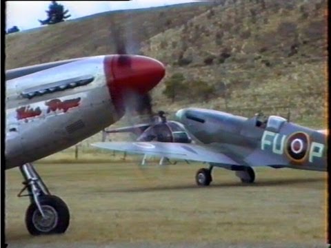 P-51 Mustang,Yak-3 & Spitfire Practice New Zealand 1996
