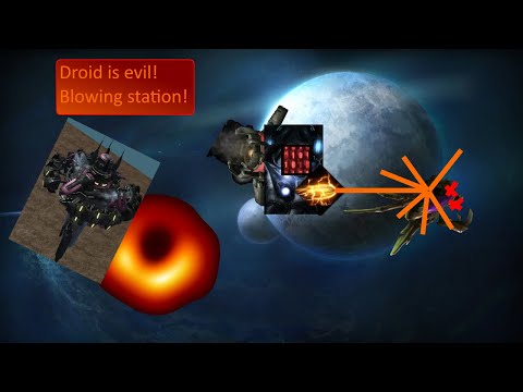 Captain Blows Station Because Evil Droid, Gets Spawned and Dies - Parasite Zeta