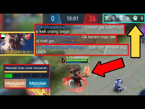 PRANK TOP 1 MOSKOV 10 MENIT GK IKUT WAR, AUTO UNINSTAL ML WKWK - MOBILE LEGENDS