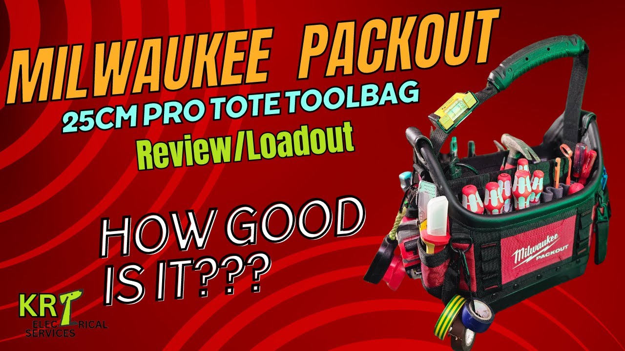 Milwaukee PACKOUT 25CM Pro Tote Tool bag Review / Loadout - Electrician