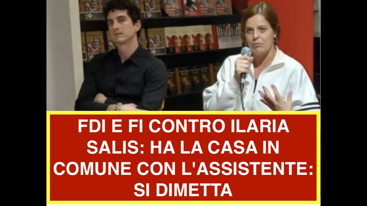 FDI E FI CONTRO ILARIA SALIS: HA LA CASA IN COMUNE CON L'ASSISTENTE: SI DIMETTA