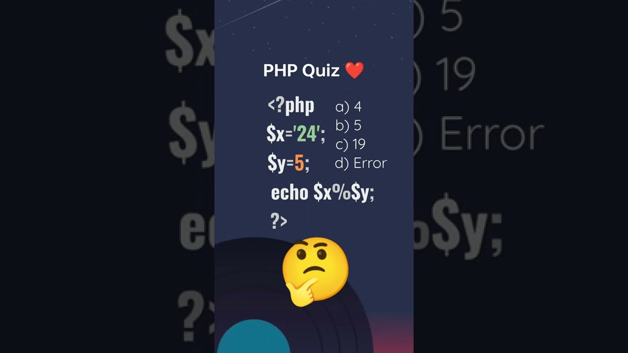 Simplest PHP Quiz! 😳#shorts