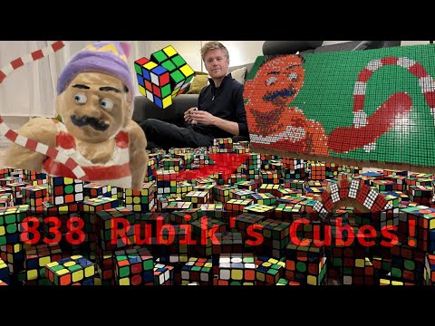 John Dillermand ud af 838 Rubik's cubes