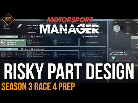 Gambling on illegal parts : Motorsport Manager Season 3 race 4 prep