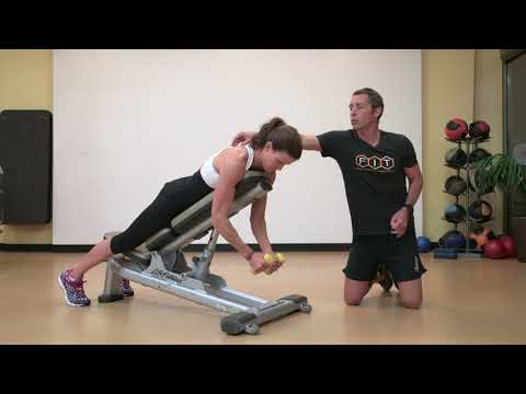 Reverse Fly With Dumbbells On An Incline Bench
