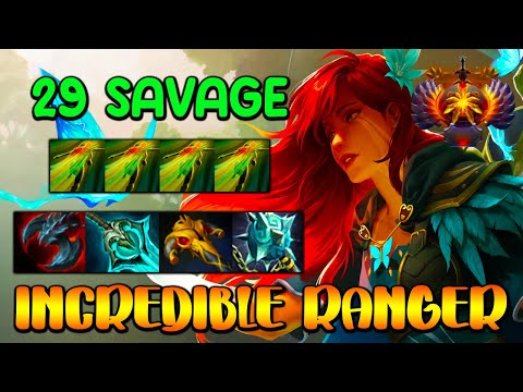 ULTRA INTENSE CARRY [ WindRanger ] 29SAVAGE - CRAZY TEAM FIGHT - DOTA 2GAMEPLAY
