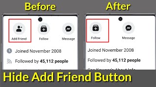 Hide Add Friend Button on Facebook || Hide Facebook Friend Request