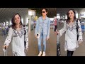When Night Manager Girl Shobhita Shulipal Cute Girl Sherly Setia Spotted At Mumbai Airport