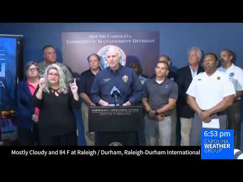 SC Governor McMasters gives update on South Carolina preparations for Hurricane Dorian.
