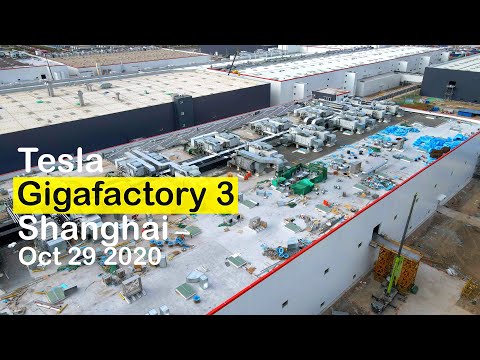 (October 29 2020)  Tesla Gigafactory 3 Shanghai 4K Video