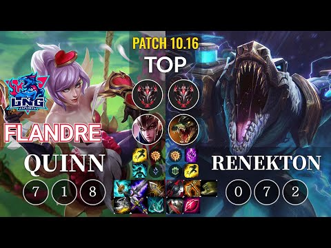 LNG Flandre Quinn vs Renekton Top - KR Patch 10.16
