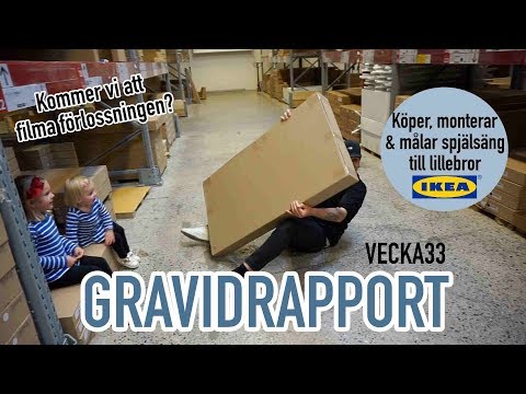 GRAVIDRAPPORT VECKA 33 - Köper, monterar & målar spjälsäng.