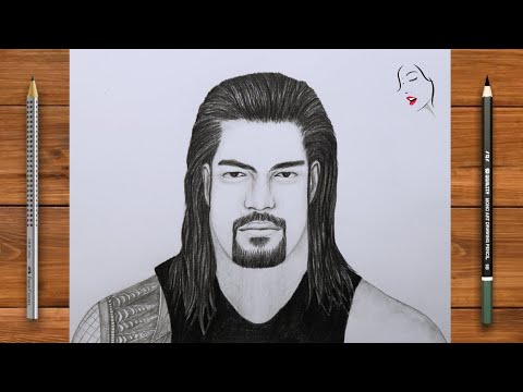 How to Draw a Sketch of WWE Roman Reigns step by step ...
