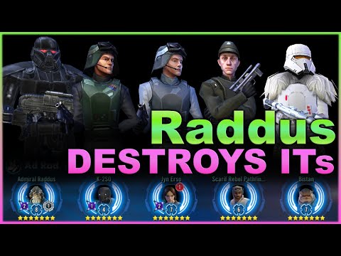 R8 Admiral Raddus Rogue One DESTROY Imperial Troopers - SWGOH