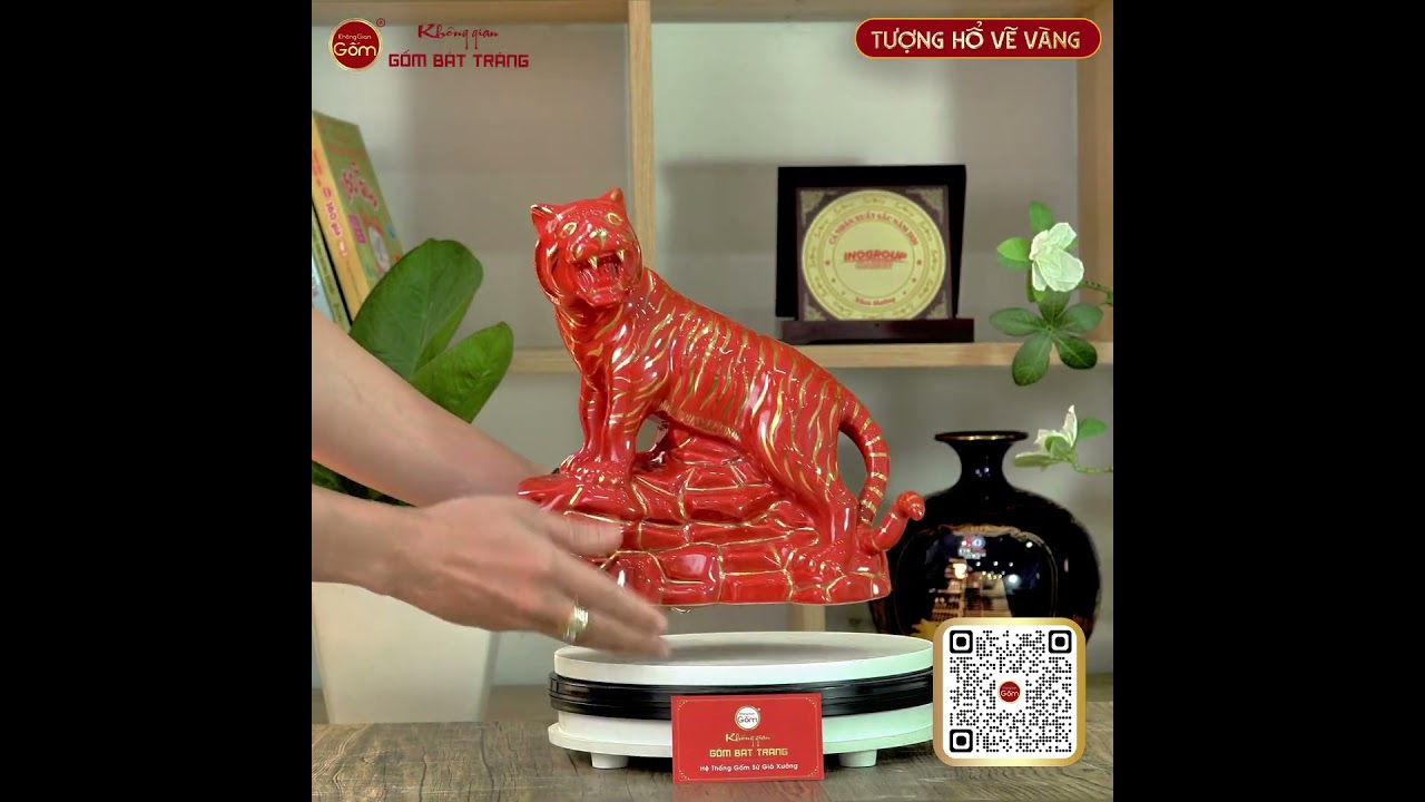 Tượng Hổ Vẽ Vàng
