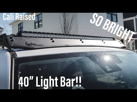 LIGHTS FINALLY work!!! 40" Cali Raised Light Bar install on Prinsu Roof Rack (2021 4Runner)