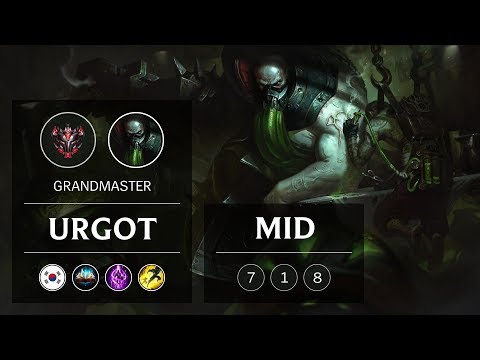 Urgot Mid vs Irelia - KR Grandmaster Patch 9.3