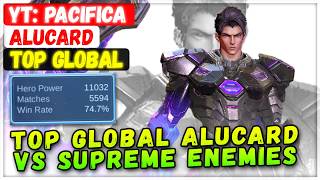 Download lagu Top Global Alucard VS Supreme Enemies [ Top Global Alucard ] YT: Pacifica - Mobile Legends Build mp3