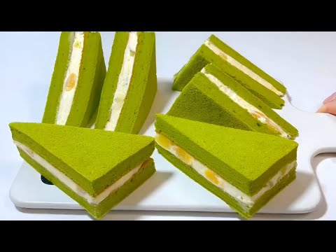 My kids favorite School Lunch • Matcha Sandwich Cake Recipe • @deliciousday1