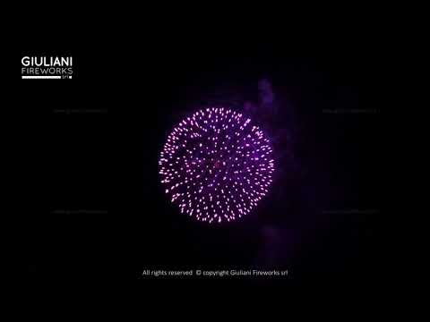 Pyro Effect #68   Shell   "Disco Ghost" Peony   magenta:green:red:white   200mm