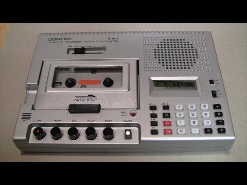 Oddware: Contec 3-in-1 cassette recorder/clock/calculator