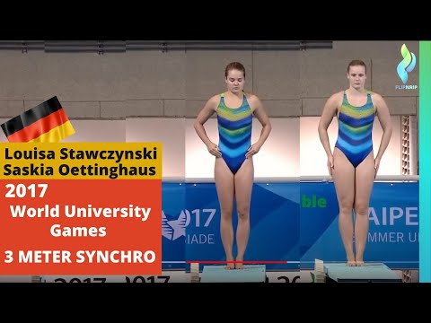 2017 Diving World University Games - Louisa Stawczynski & Saskia Oettinghaus 3m double