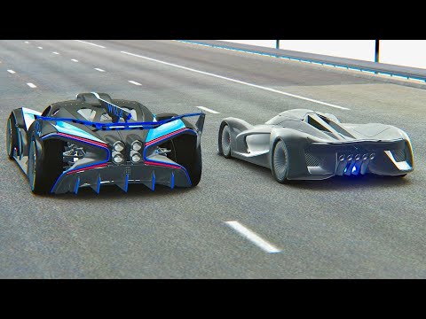 Bugatti Bolide vs SRT Tomahawk Vision GT - Drag Race 20 KM