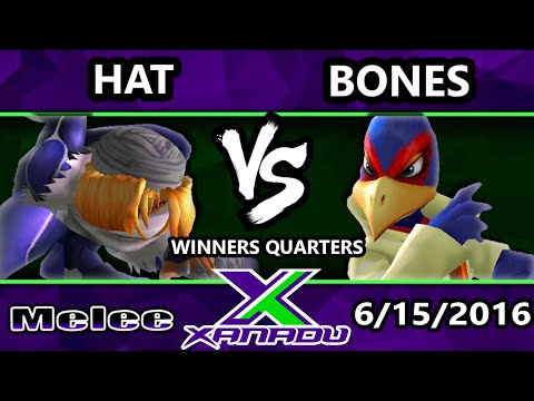 S@X 154 - Bones (Falco) Vs. Hat (Sheik) SSBM Winners Quarters - Smash Melee